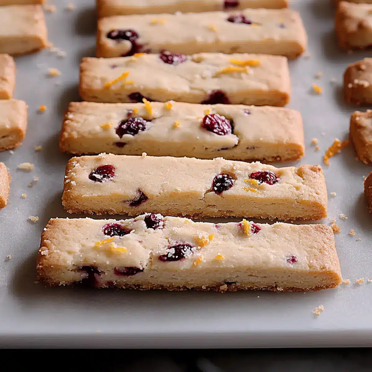 Zesty Orange Cranberry Shortbread Cookie