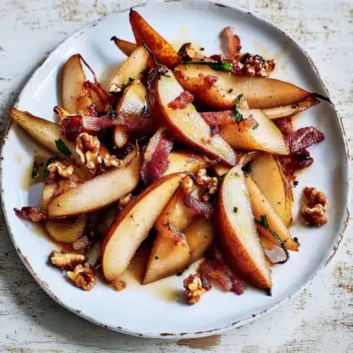Sautéed Pears With Bacon and Mustard Dressing