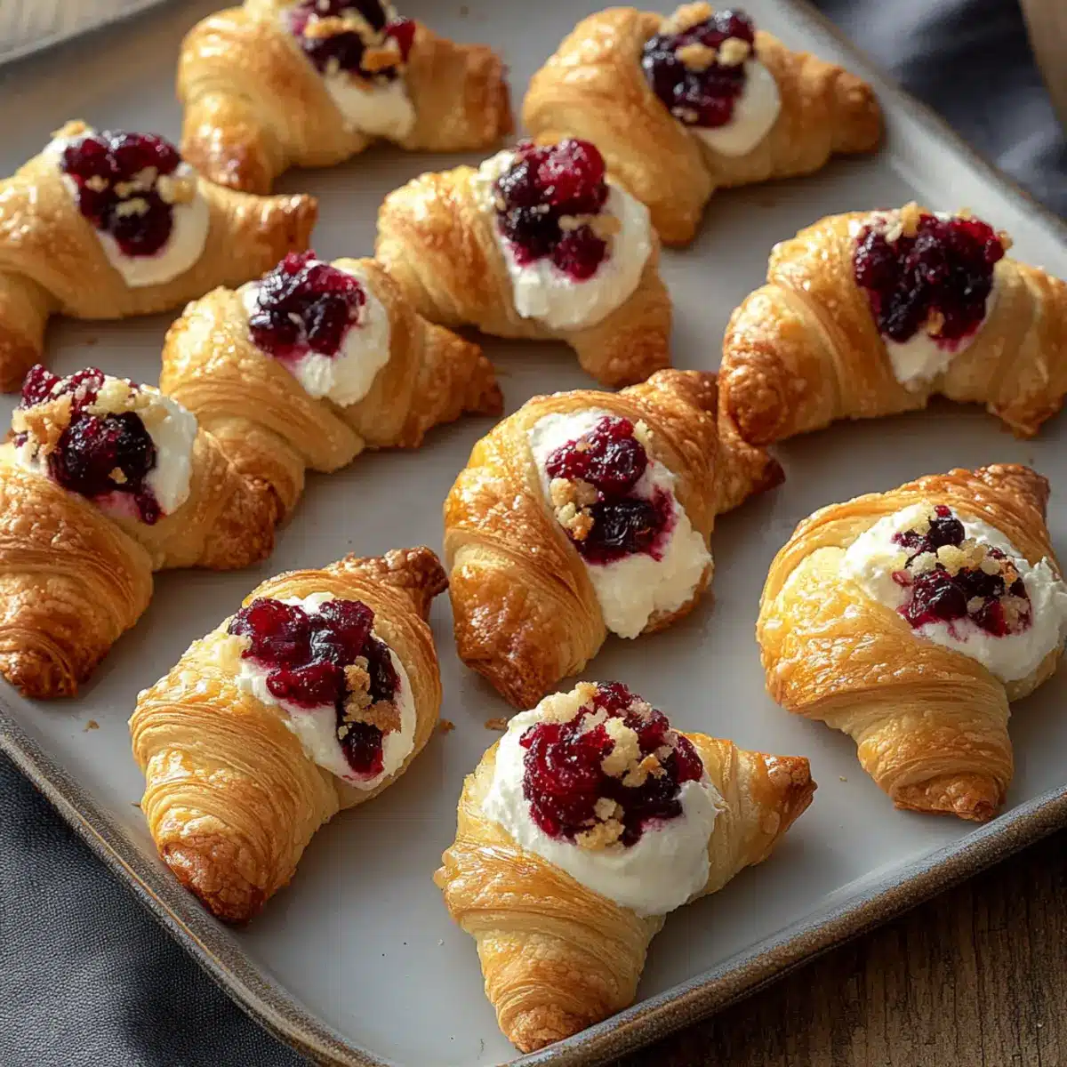 Cranberry Cream Cheese Crescent Bites