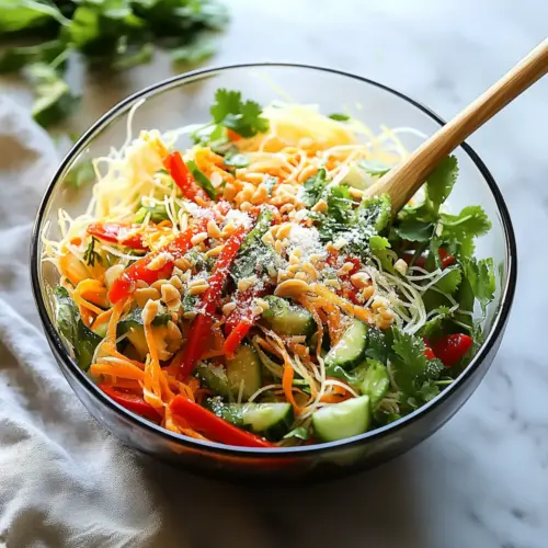 Spring Roll Salad with Spicy Ginger Dressing