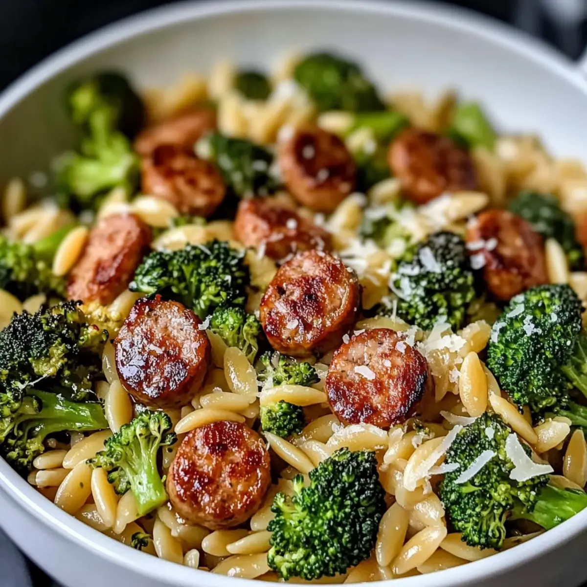 Chicken Sausage and Broccoli Orzo