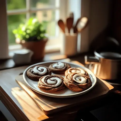 Chocolate Marshmallow Swirl Cookies