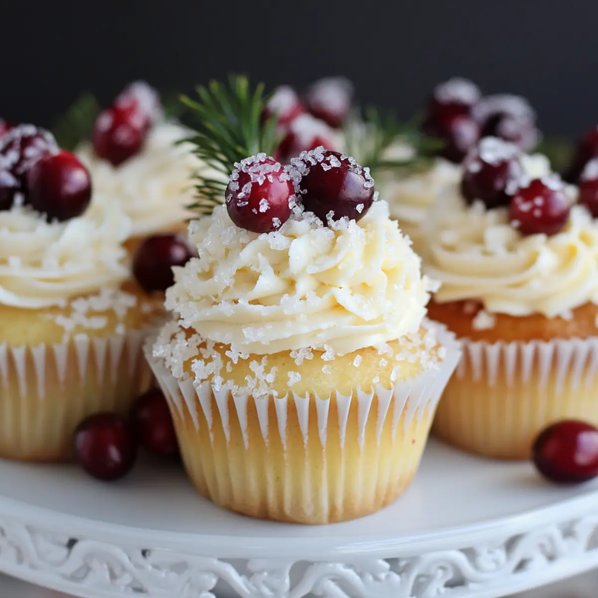 Cranberry Orange White Chocolate Cupcakes