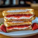 Fried Strawberry Cheesecake Sandwiches