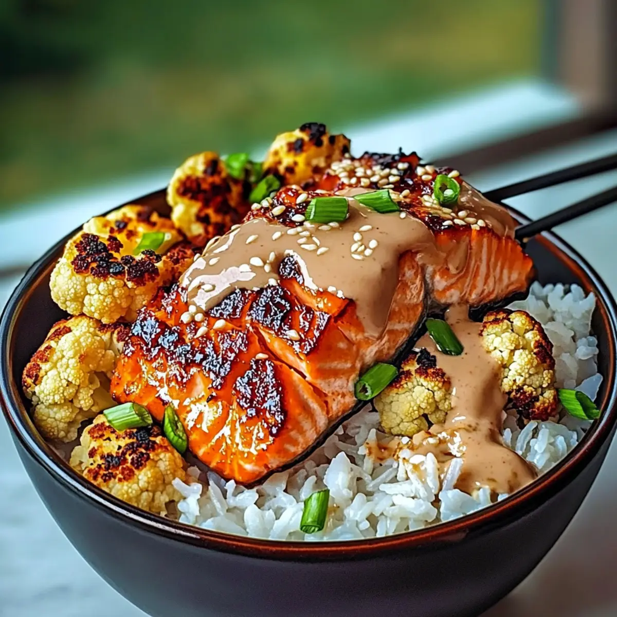 Sriracha Honey Salmon Bowls