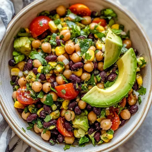 Southwest Chickpea Black Bean Salad