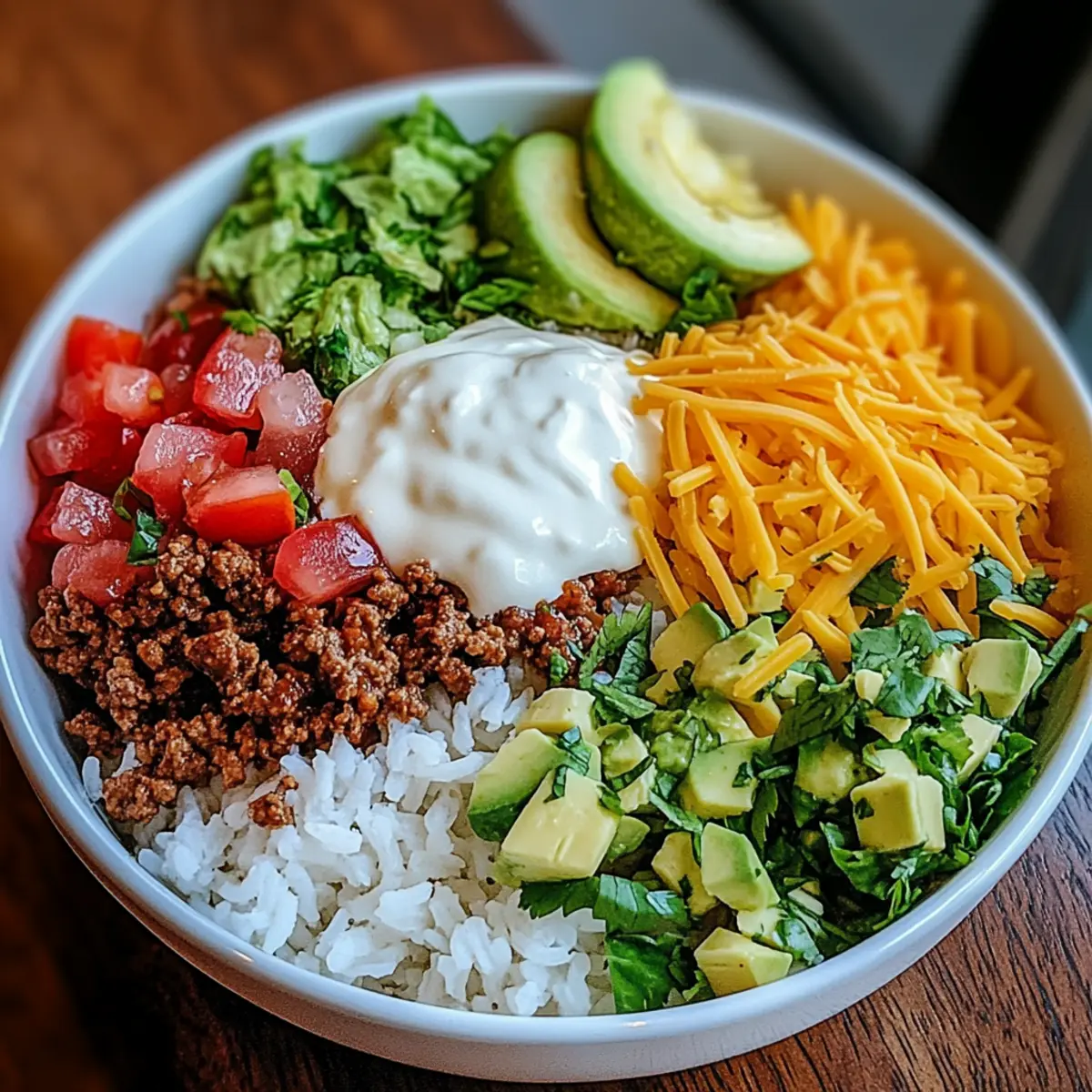 Taco rice bowl