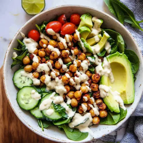 Crispy Chili Lime Chickpea Salad
