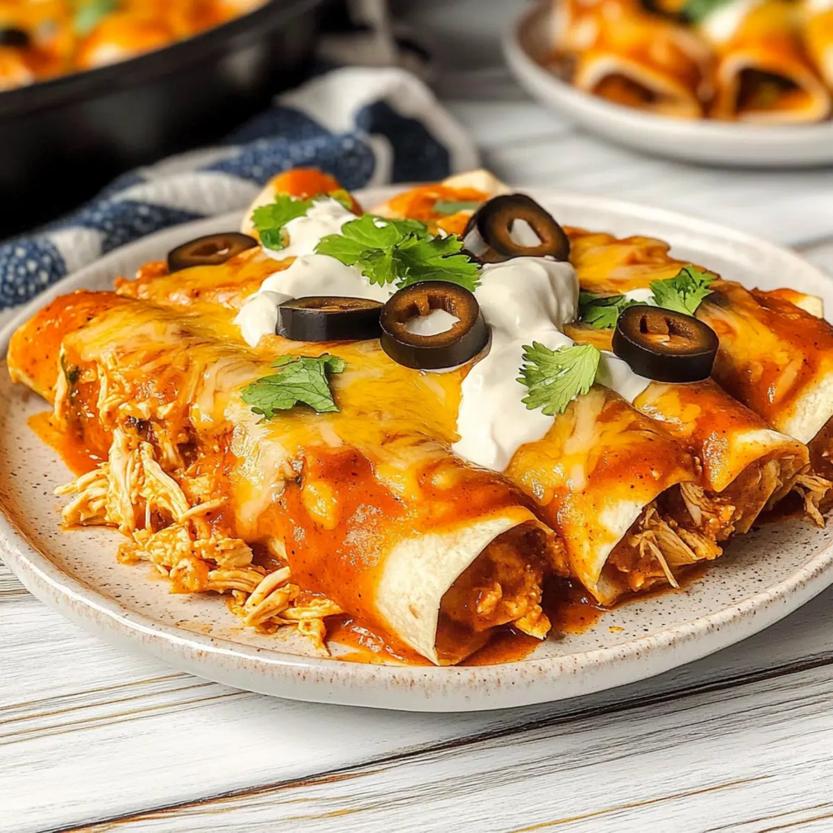 Cream Cheese Chicken Enchiladas