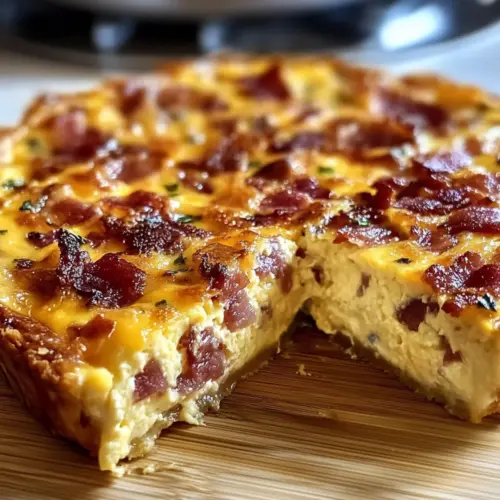 Crustless Bacon & Cheese Quiche