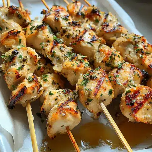 Garlic Parmesan Chicken Skewers