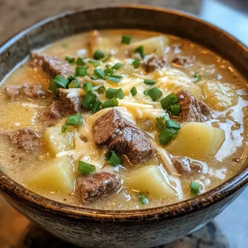 Creamy Steak and Potato Soup