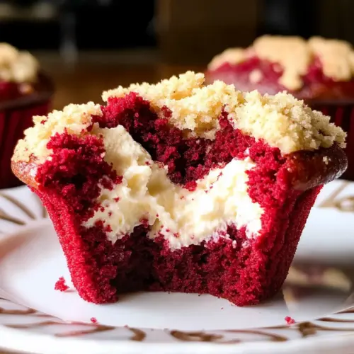 Red Velvet Muffins with Cream Cheese Filling