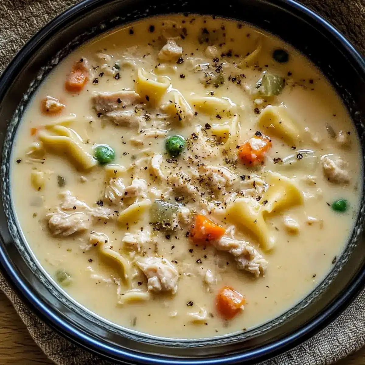 Creamy Italian Ground Chicken Soup