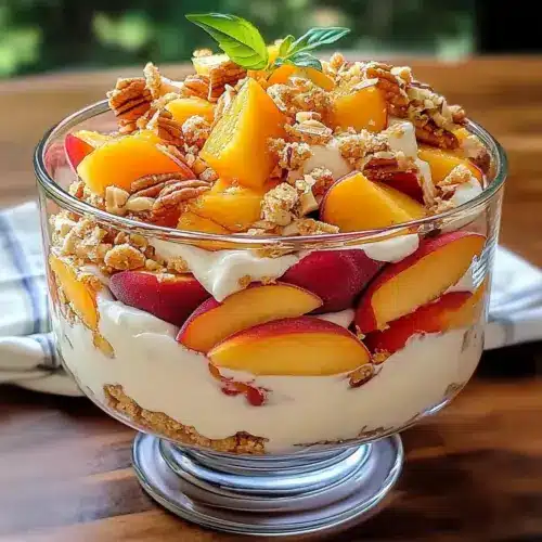 Peach Cobbler Cheesecake Fruit Salad