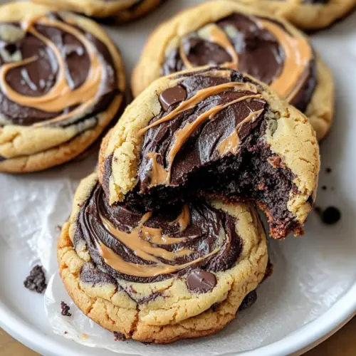 Peanut Butter Brownie Swirl Cookies