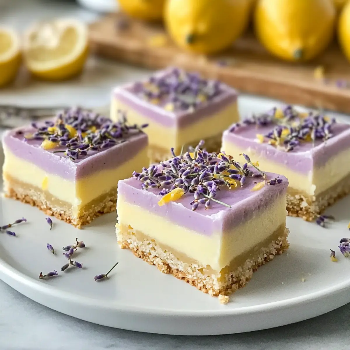Lavender Lemon Cream Bars