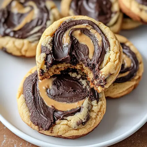 Peanut Butter Brownie Swirl Cookies