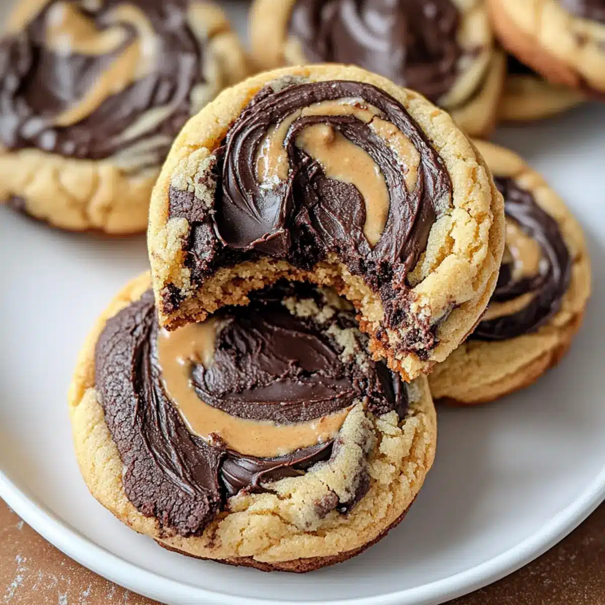 Peanut Butter Brownie Swirl Cookies