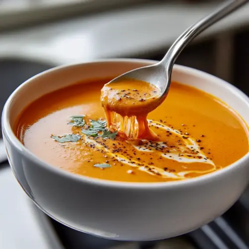 Roasted Red Pepper Gouda Soup