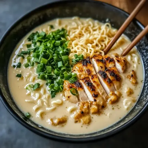 Creamy Garlic Chicken Ramen