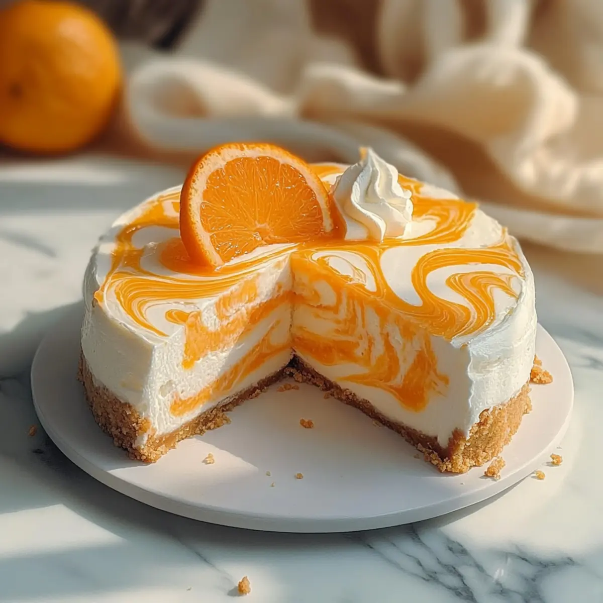 No-Bake Orange Creamsicle Cheesecake