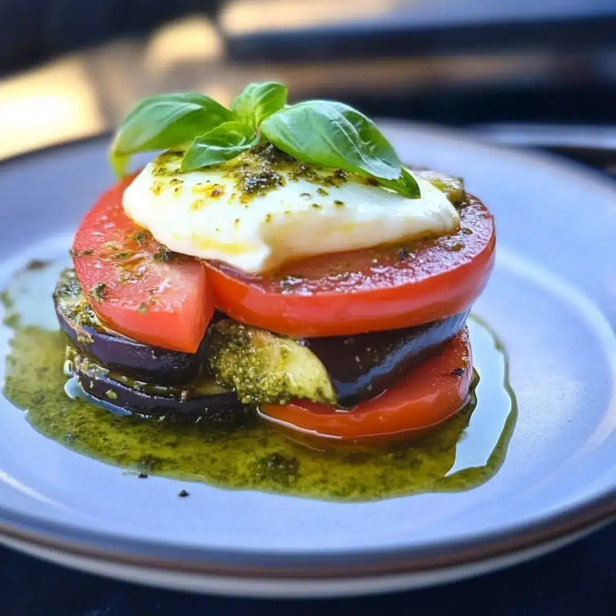 Grilled Eggplant Caprese