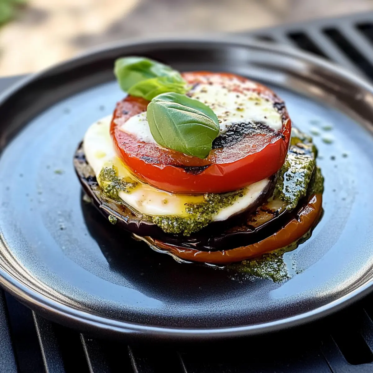 Grilled Eggplant Caprese