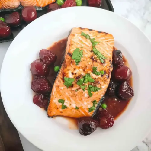 Grilled King Salmon with Plum Sauce
