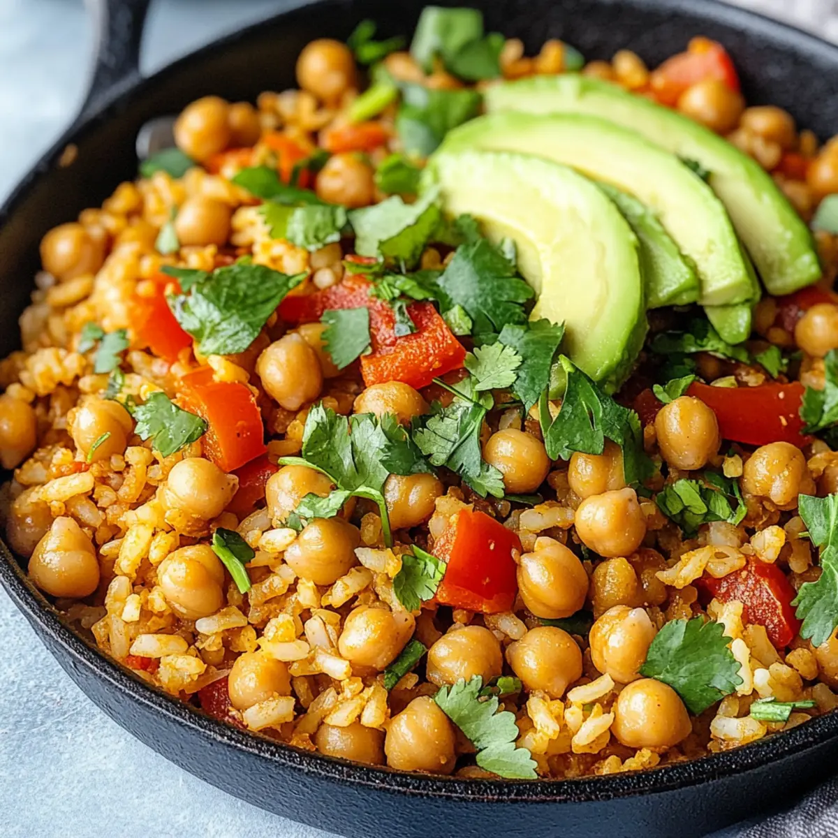 Taco-Spiced Chickpea and Rice Skillet