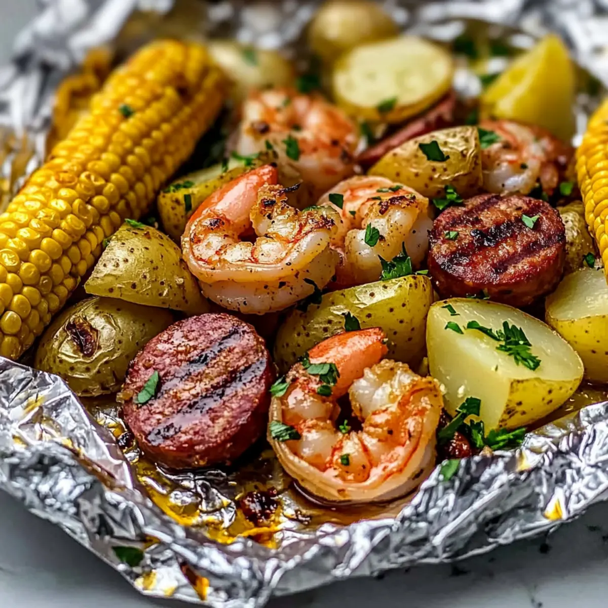 Spicy Grilled Shrimp in Foil