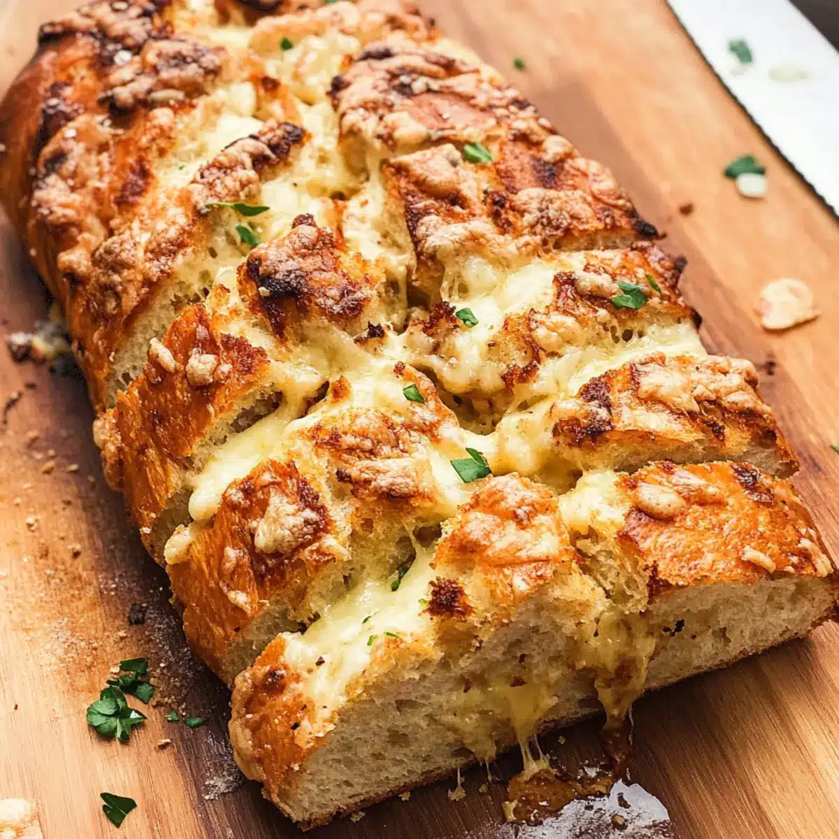 Gridded Cheesy Bread