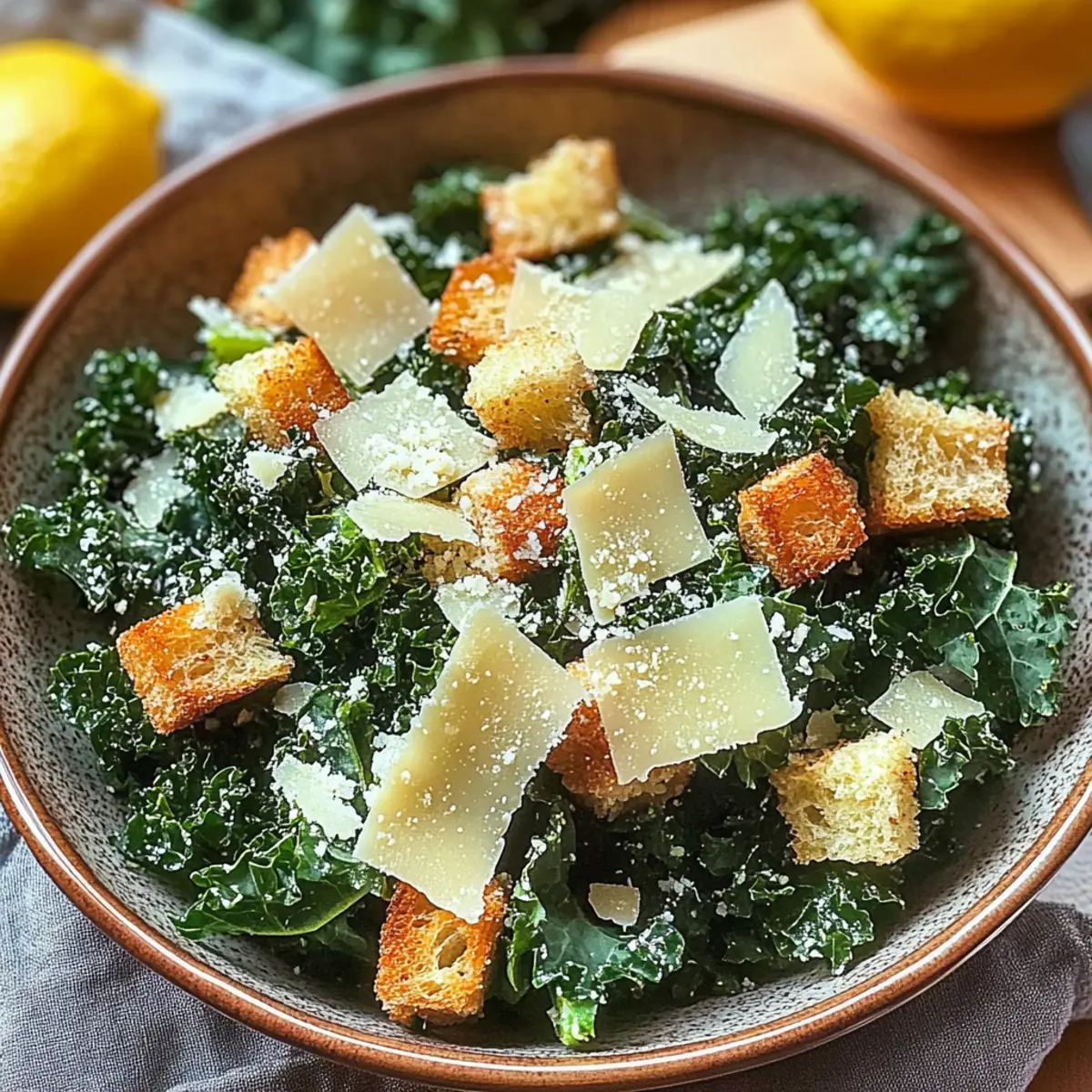 Lemony Parmesan Kale Salad