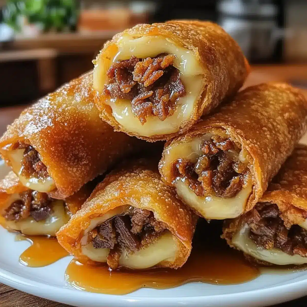 Texas Twinkies Egg Rolls with Honey